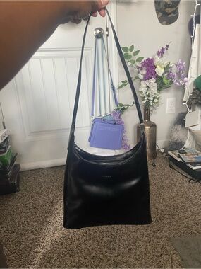 Vintage Guess Lacoste Smooth Leather Shoulder Bag